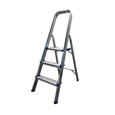 Escalera de Aluminio Plegable 1,15 Metros 3 Peldaños