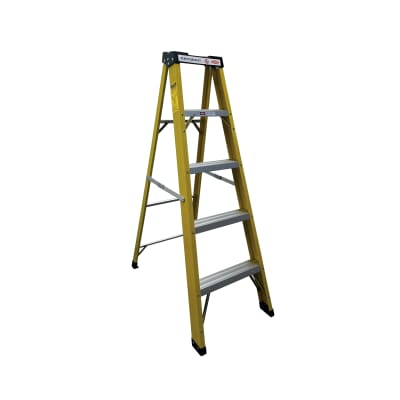 Escalera Tipo Tijera de Fibra de Vidrio Y Aluminio 1,45 Metros 4 Peldaños