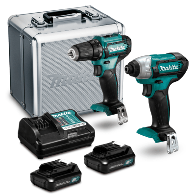 Kit Taladro Atornillador 10mm 12v + Atornillador De Impacto 1/4