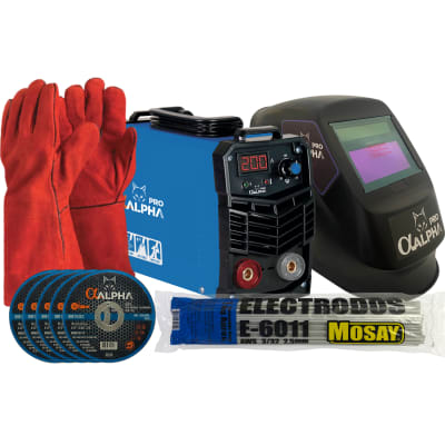 Soldadora 200 amp + Mascara + 1kg Electrodo + Guantes