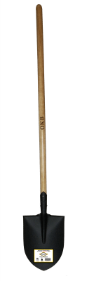 Pala Punta Huevo Mango Madera Largo OKB