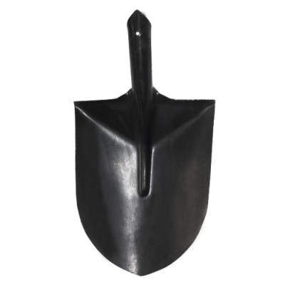 Pala Punta Huevo Negra sin Mango OKB