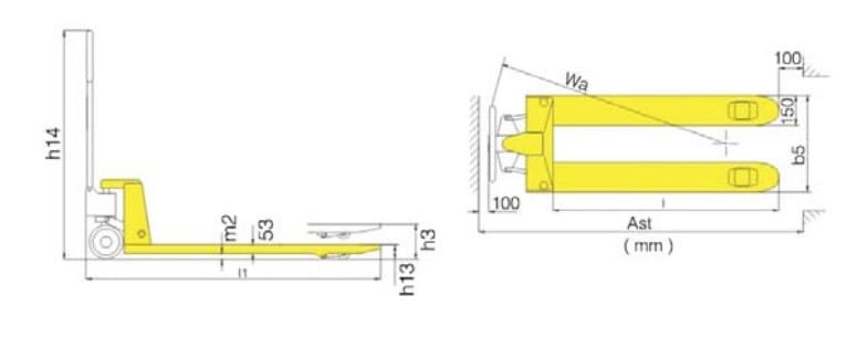Transpaleta Manual Galvanizada 2500kg 685x1150mm MOD.BFG ITAKA2