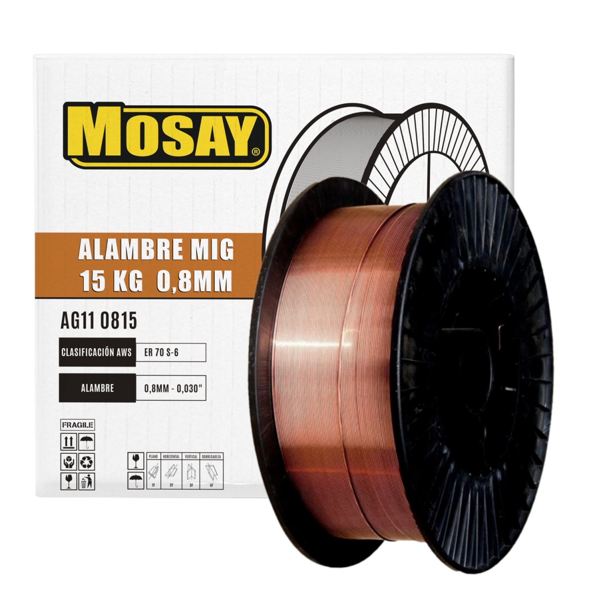 Soldadura Mig 0.8mm Rollo 15kg MOSAY1