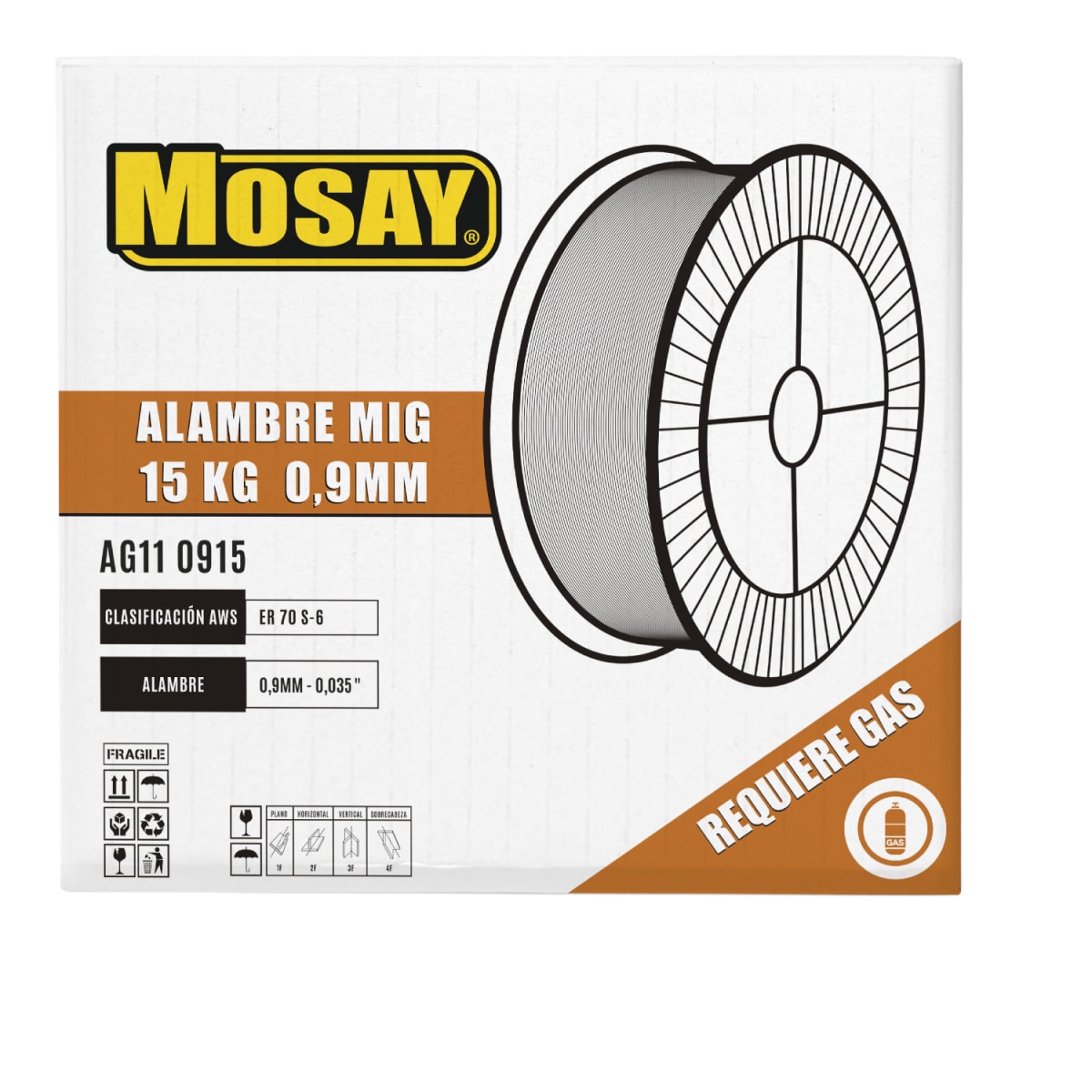 Soldadura Mig 0.9mm Rollo 15kg MOSAY2