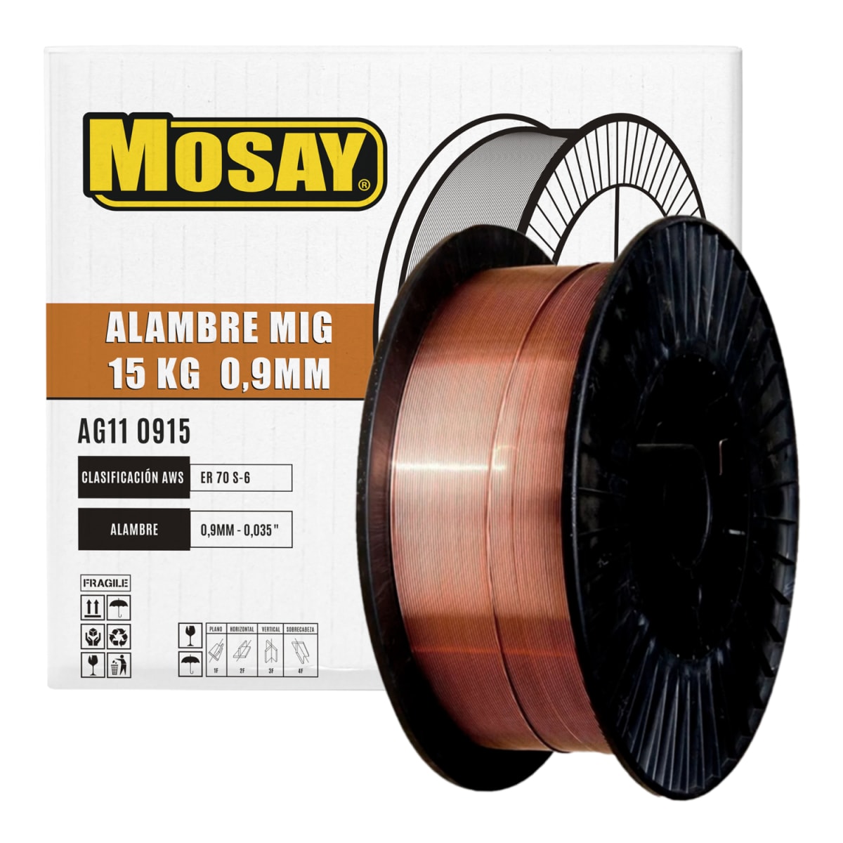 Soldadura Mig 0.9mm Rollo 15kg MOSAY1
