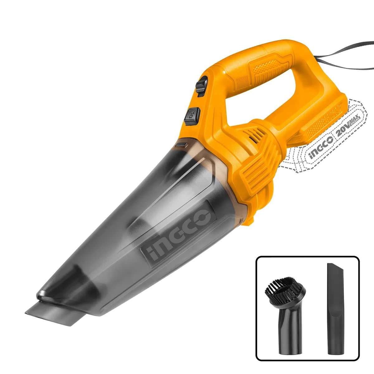 Aspiradora Inalambrica 20v 0,5 Litros INGCO CVLI2012611