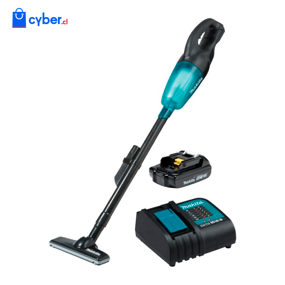 Aspiradora Inalambrica 18v MAKITA + Bateria 18v 1.5Ah (BL1815) + Cargador (DC18SD)2