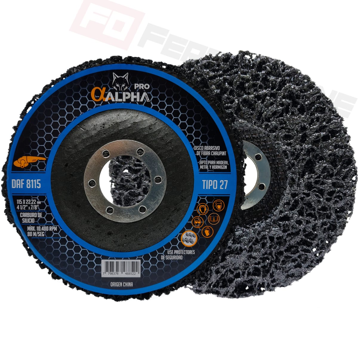 Disco Abrasivo de Fibra 4 1/2