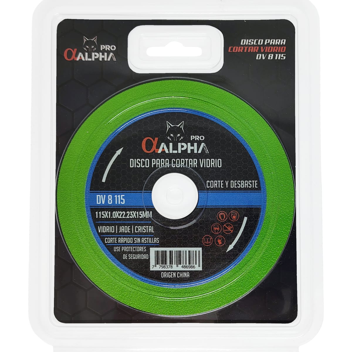 Disco de corte para vidrio 4 1/2