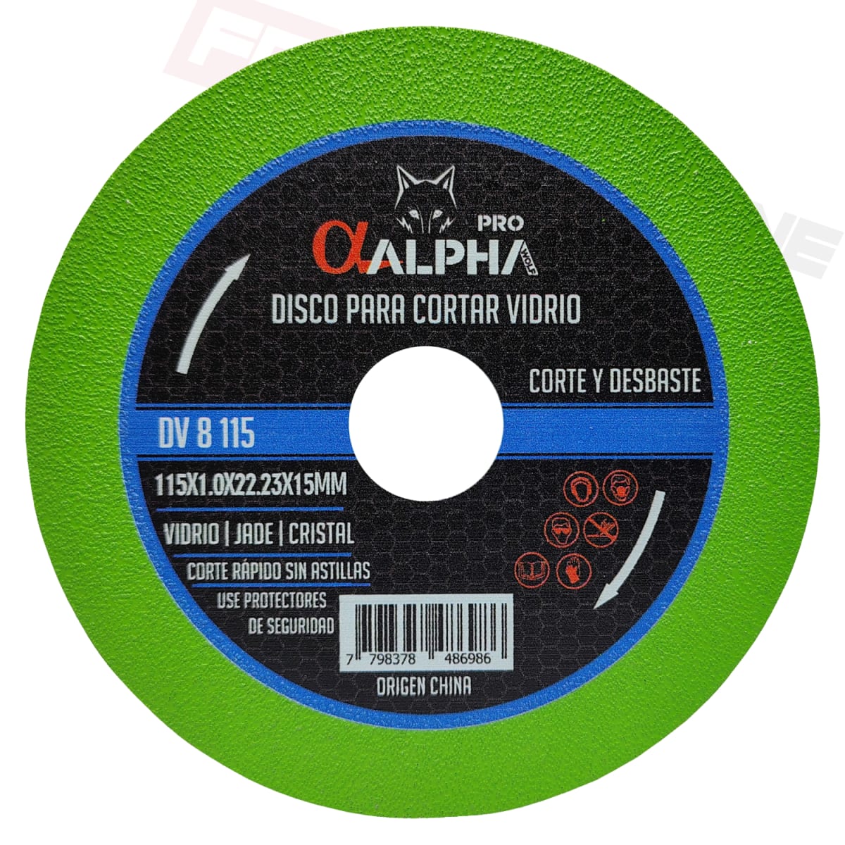 Disco de corte para vidrio 4 1/2