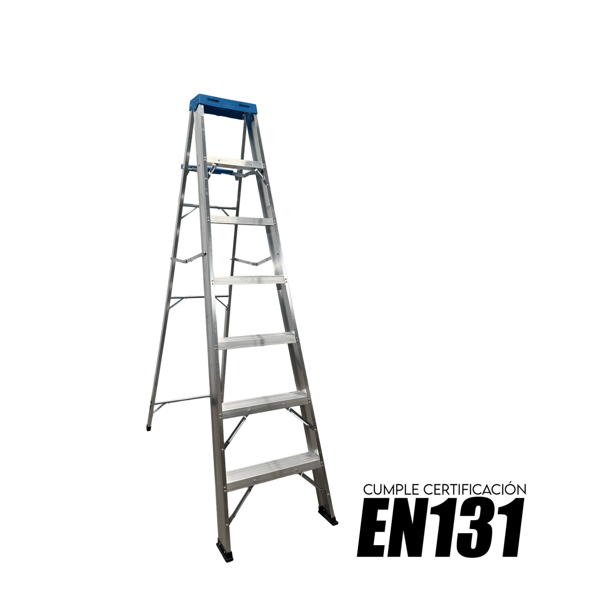 Escalera de Aluminio Tipo Tijera 2 Mts 6 Peldaños Profesional2