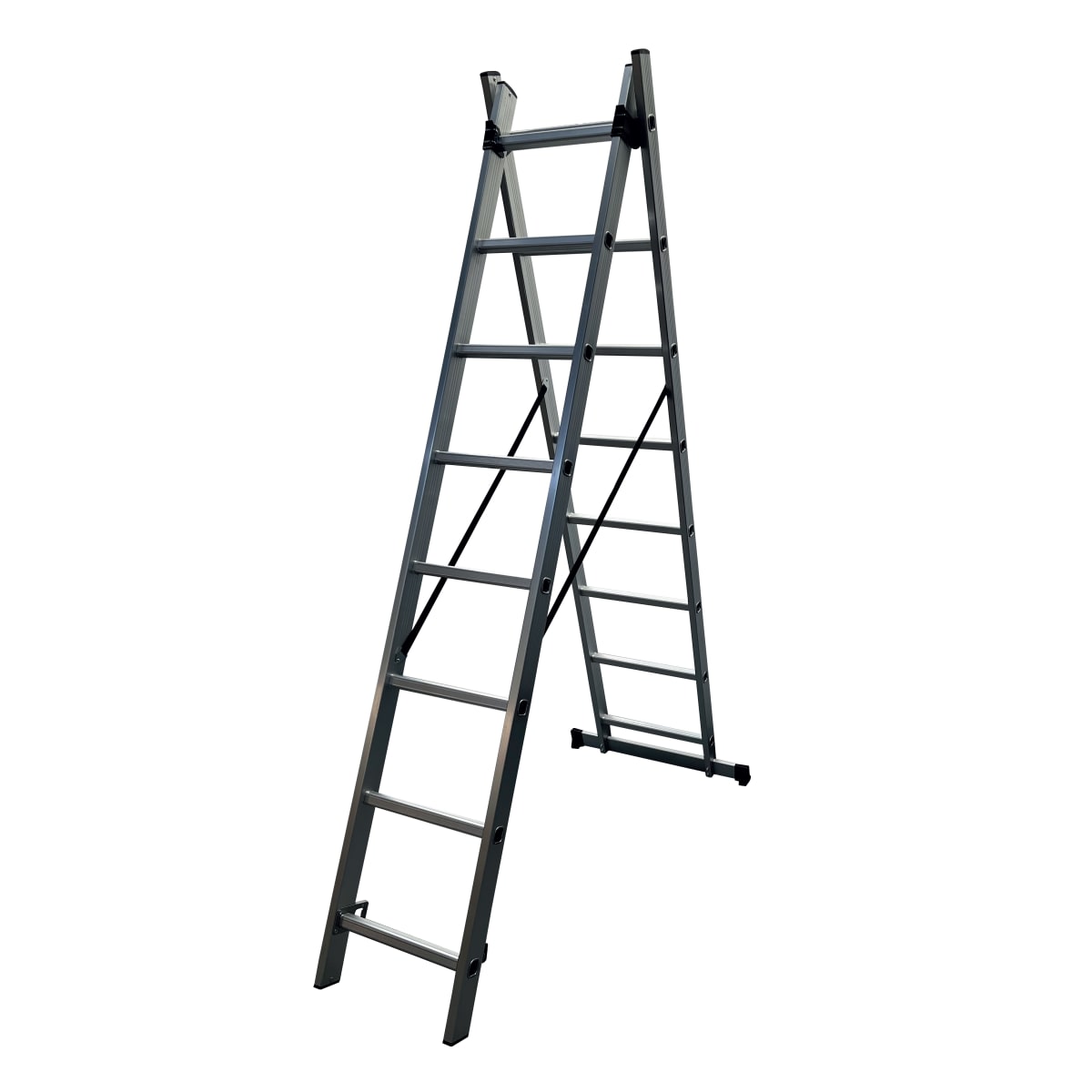 Escalera Doble de Aluminio 3,7 Metros 16 Peldaños1