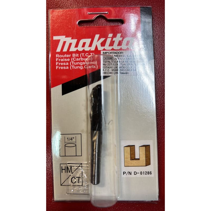 Fresadora MAKITA 900W 6-10mm (1/4” - 3/8”) + Fresa Recta 1/4