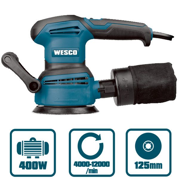 Lijadora Orbital 400w 125mm WESCO MOD.WS42652