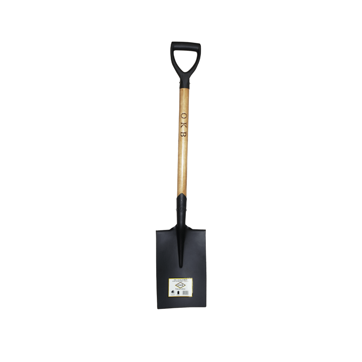 Pala Jardin Punta Recta Mango Madera OKB1