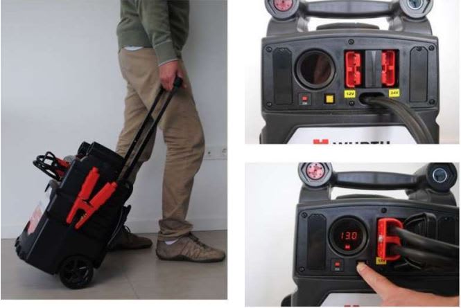 Partidor Portátil Inalámbrico 12/24v 2x22Ah P24-2500 WURTH2