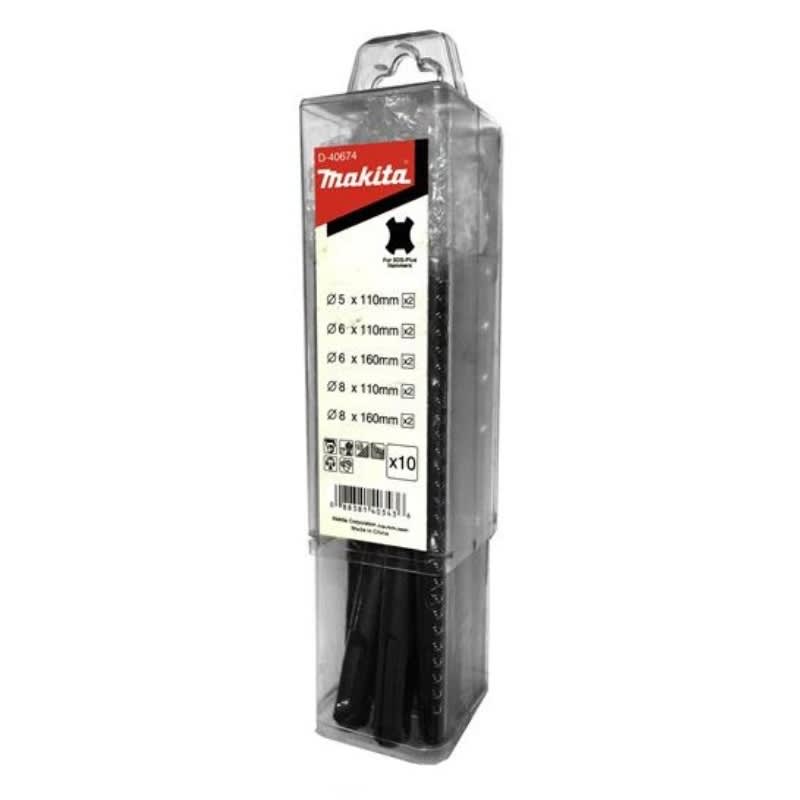 Set Broca Para Concreto 5-8mm SDS-PLUS 10pzs MAKITA D-406741