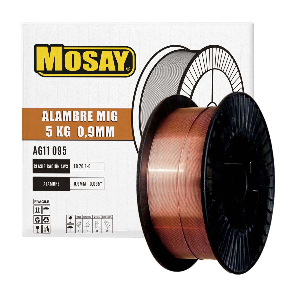 Soldadura Mig 0.9mm Rollo 5 Kilos MOSAY1