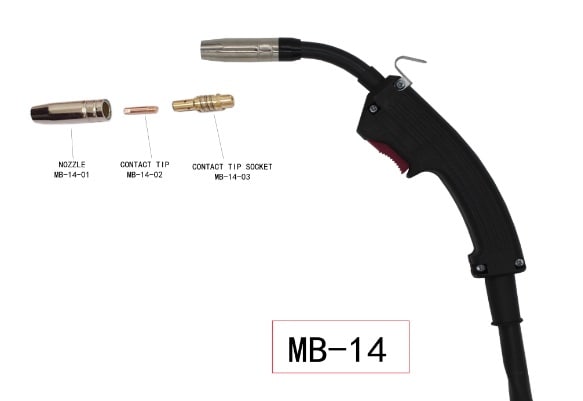 Torcha MIG Flux MB 14F de Media Vuelta ALPHA2