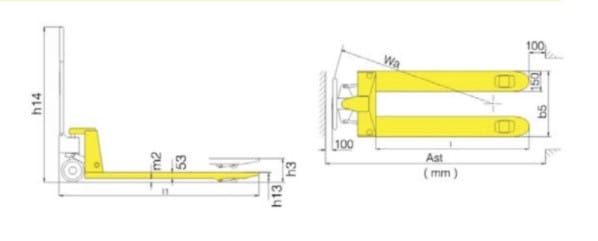 Transpaleta Manual 2500 Kg 685x1150mm BF-III ITAKA2