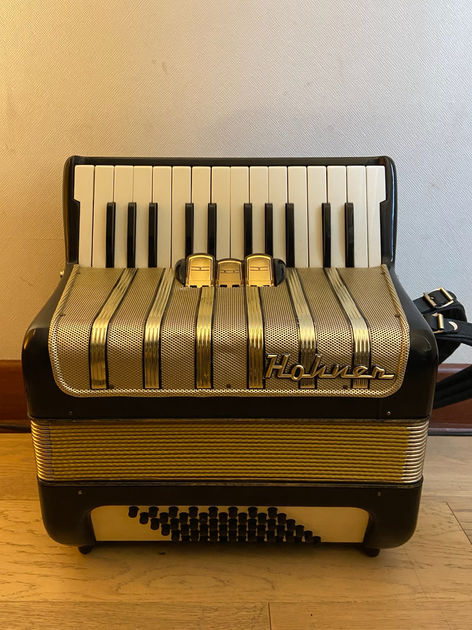 a piano 48 bajos Hohner Concerto I