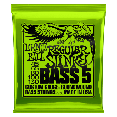 Cuerdas bajo eléctrico Ernie Ball Regular Slinky 5 cuerdas 50-1301