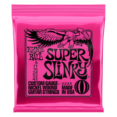 Cuerdas guitarra eléctrica Ernie Ball Super Slinky 9-42