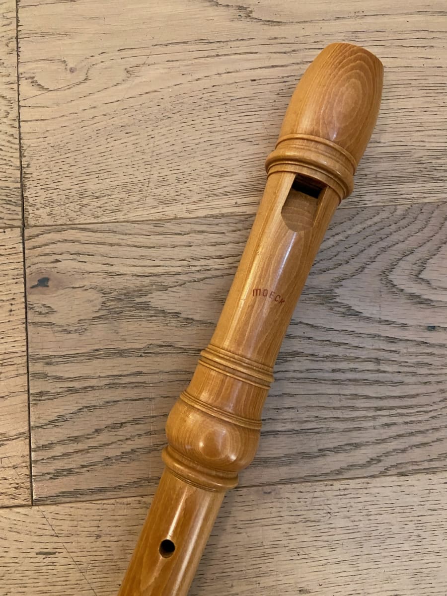 Flauta Dulce Soprano Moeck 1213 - Madera De Peral, Digitación Barroca, Doble Orificio | Ideal Para Escuela