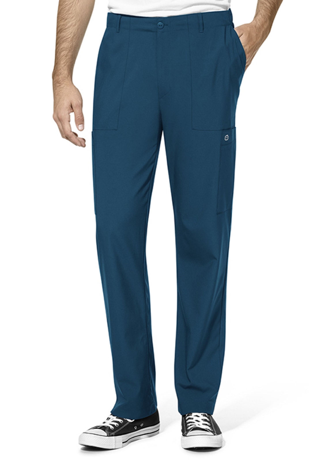 Hombre: Pantalón de Gabardina corte chino Verde Petróleo Talle 40