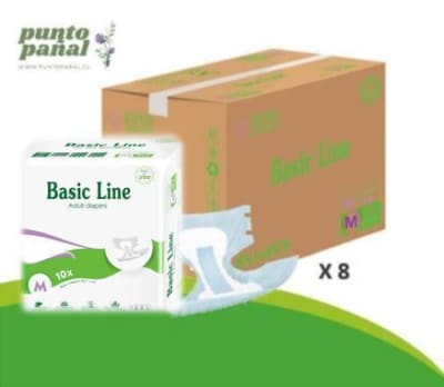 MEGA PACK PAÑAL BASIC PURPLE TALLA M (80u)