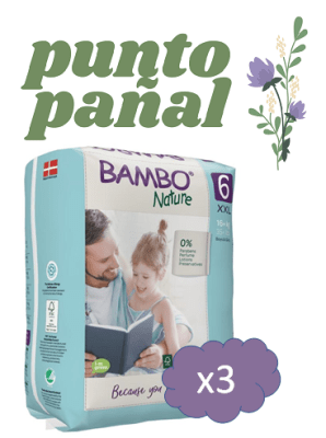 MEGA PACK PAÑAL BAMBO NATURE NRO 6  (120u)