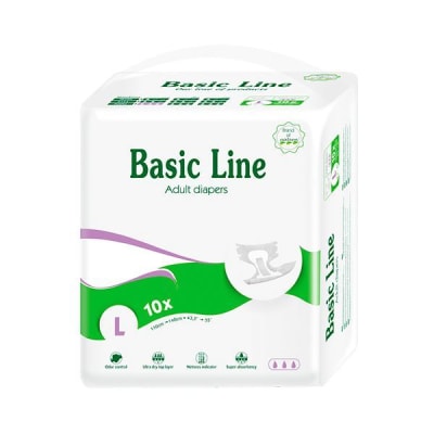 PAÑALES BASIC PURPLE TALLA L (10u)