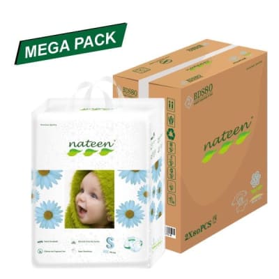 MEGA PACK PAÑAL BEBE NATEEN S (160)