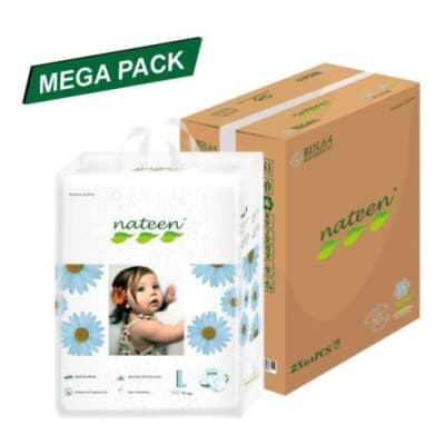 MEGA PACK PAÑAL BEBE NATEEN L (128)