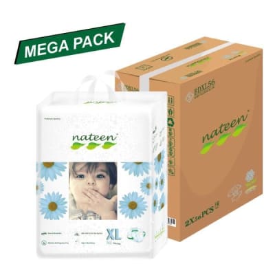 MEGA PACK PAÑAL BEBE NATEEN XL (112)