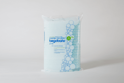 ESPONJA BAÑO DESECHABLE USA GOTITAS DE AGUA  (24u)