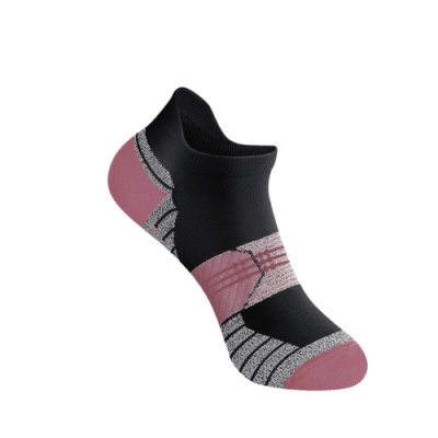 Medias de Compresión Tobilleras / Negro - Guinda