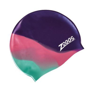 Gorro de Natación de Silicona Zoggs Jr / Multicolor Morado