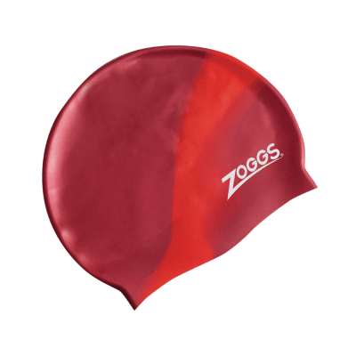 Gorro de Natación de Silicona Zoggs Jr / Multicolor Rojo