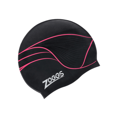 Gorro de Natación de Silicona Zoggs / Negro - Rosado1