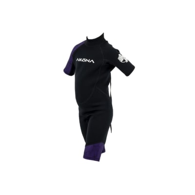 Wetsuit Corto Akona 2 mm de Niños / Negro - Morado