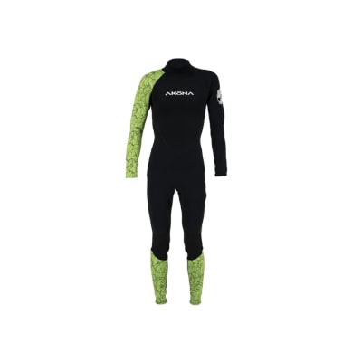 Wetsuit Largo Akona 3/2 de Niños / Negro - Verde2