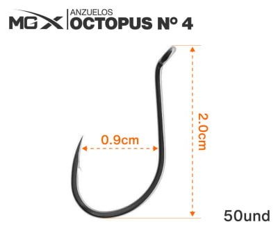 MGX Anzuelos Octopus - #4 / 50 Unds3