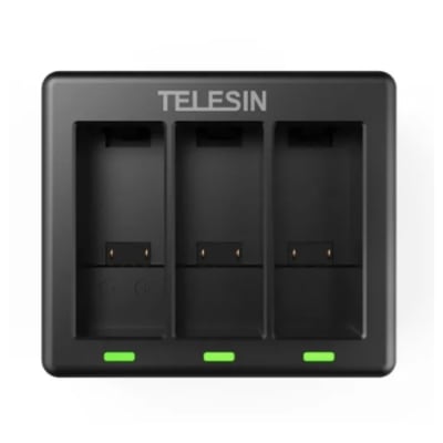 Telesin Cargador Triple Plano GoPro Hero 9/10/111