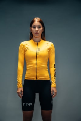 Fucking Personal Record Jersey Ciclismo Manga Larga / Mujer / Amarillo1