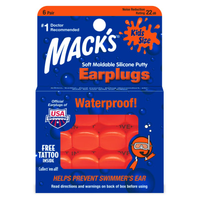 Tapones de Oido Para Natación Mack's Silicona Niños