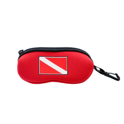 Neopreno Dive Flag Eyeglass Case Red