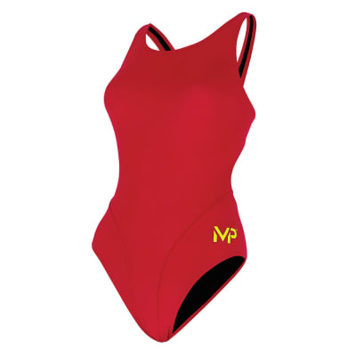 Traje de Natación Phelps Mujer Comp Back Solid / Rojo
