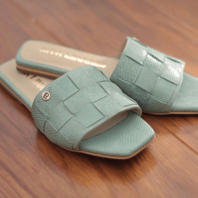 Sandalias Flat Rita Linares / Verde2